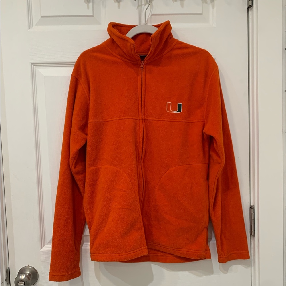 University of Miami fleece zip up jacket